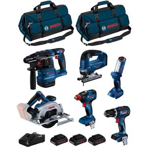 Bosch - Kit BK603BAG (GSB18V-90C +GDX18V-200 +GKS18V-57-2 +GST18V-125B +GBH18V-22 +GLI18V-300 + 3x4,0Ah pc + GAL18V-40 + 2xHDBAG) Bosch - Kit BK603BAG (GSB18V-90C +GDX18V-200 +GKS18V-57-2 +GST18V-125B +GBH18V-22 +GLI18V-300 + 3x4,0Ah pc + GAL18V-40 + 2xHDBAG)