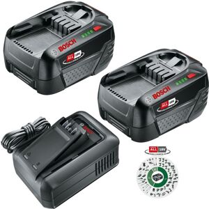 Bosch Starter Set 18V PBA 4.0Ah 2x Battery + Fast Charger AL1844 - Power For All Bosch Starter Set 18V PBA 4.0Ah 2x Battery + Fast Charger AL1844 - Power For All