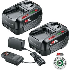 Bosch Starter Set 18V PBA 4.0Ah x 2 Battery Standard Charger Kit - Power For All Bosch Starter Set 18V PBA 4.0Ah x 2 Battery Standard Charger Kit - Power For All