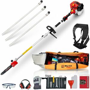 BU-KO 52cc Long Reach Petrol Pruner Saw Attachment and 3X 75cm Extension Pole with Toolbag for Convenient Storage, Ultimate Garden Tool for Tree BU-KO 52cc Long Reach Petrol Pruner Saw Attachment and 3X 75cm Extension Pole with Toolbag for Convenient Storage, Ultimate Garden Tool for Tree
