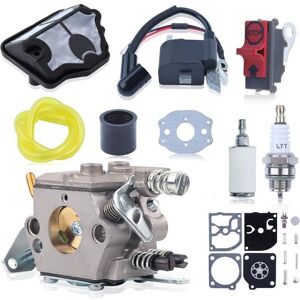 SNQ Carburetor Ignition Coil for Husqvarna 36 41 136 137 141 142 with Fuel Line Fuel Filter Repair Kit Chainsaw Engine WT-834 SNQ Carburetor Ignition Coil for Husqvarna 36 41 136 137 141 142 with Fuel Line Fuel Filter Repair Kit Chainsaw Engine WT-834