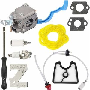 TEHTUY Carburetor with air filter 545112101 for Husqvarna 125B 125BX 125BV 125BVX hand blower. Replaces 581798001 590460102 545081811 with adjustment tool TEHTUY Carburetor with air filter 545112101 for Husqvarna 125B 125BX 125BV 125BVX hand blower. Replaces 581798001 590460102 545081811 with adjustment tool