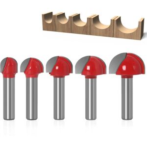Ccykxa - 5 Pcs Round Bottom Wood Milling Cutter, 8mm Router Bit, Engraving End Mill Cutting Tool, Wood Milling Cutter Planer Woodworking Tool (5) Ccykxa - 5 Pcs Round Bottom Wood Milling Cutter, 8mm Router Bit, Engraving End Mill Cutting Tool, Wood Milling Cutter Planer Woodworking Tool (5)