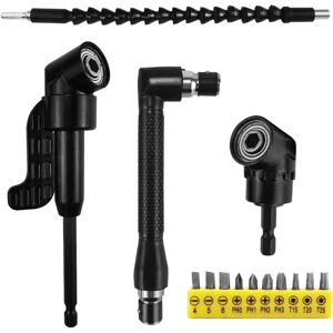 CCYKXA A 14 Pieces Angle Driver Kit, 105° Flexible Screwdriver Extension Drill Driver Flexible Screwdriver for Drill, 1/4' Short Screwdriver Bits, for Right CCYKXA A 14 Pieces Angle Driver Kit, 105° Flexible Screwdriver Extension Drill Driver Flexible Screwdriver for Drill, 1/4' Short Screwdriver Bits, for Right