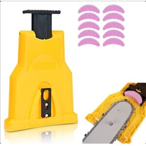 TEHTUY Chainsaw Chain Sharpener, Chainsaw Chain Sharpening Kit, Portable Chainsaw Sharpener with 10 Stones, Woodworking Quick Tools for Lumber TEHTUY Chainsaw Chain Sharpener, Chainsaw Chain Sharpening Kit, Portable Chainsaw Sharpener with 10 Stones, Woodworking Quick Tools for Lumber