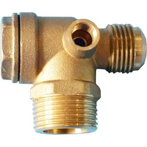 TEHTUY Check valve, compressor check valve, 3-way external thread, 90-degree brass check valve, replacement accessory for air compressor 1/2" x 3/4" x 1/8". TEHTUY Check valve, compressor check valve, 3-way external thread, 90-degree brass check valve, replacement accessory for air compressor 1/2" x 3/4" x 1/8".