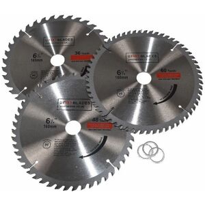 Ufixt - Circular Saw Blades 160mm x 20mm tct 36 48 60 Tooth Triple Pack Fits Makita Ufixt - Circular Saw Blades 160mm x 20mm tct 36 48 60 Tooth Triple Pack Fits Makita