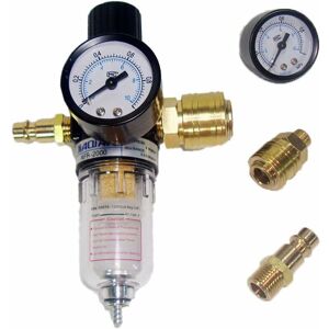 AIPERQ Compressed Air Maintenance Unit - 1/4' Pressure Reducer - Compressed Air Regulator with Water Separator and German Compressor Filter Quick Couplers, AIPERQ Compressed Air Maintenance Unit - 1/4' Pressure Reducer - Compressed Air Regulator with Water Separator and German Compressor Filter Quick Couplers,