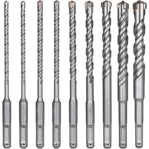 Tonchean - Concrete Drill Bits, 9 Pieces (5mm16x160mm), SDS-Plus Electric Hammer Drill Bit for Impact Drill, Cross Drill Bits for Brick, Stone, Tonchean - Concrete Drill Bits, 9 Pieces (5mm16x160mm), SDS-Plus Electric Hammer Drill Bit for Impact Drill, Cross Drill Bits for Brick, Stone,