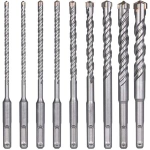 AOUGO Concrete Drill Bits, 9PCS (5mm16x160mm) Tile Drill Bit, SDS-Plus Electric Hammer Drill Bit for Hammer Drill, Cross Drill Bits for Concrete, Brick, AOUGO Concrete Drill Bits, 9PCS (5mm16x160mm) Tile Drill Bit, SDS-Plus Electric Hammer Drill Bit for Hammer Drill, Cross Drill Bits for Concrete, Brick,