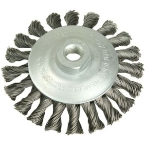 LESSMANN® Lessmann Conical Knot Brush 100mm M10 Bore, 0.50 Steel Wire LES471254 LESSMANN® Lessmann Conical Knot Brush 100mm M10 Bore, 0.50 Steel Wire LES471254