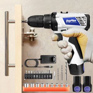 Dayplus - Cordless Combi Drill Driver Set Electric Screwdriver 45NM Wrench + 2x Li-Ion Battery Dayplus - Cordless Combi Drill Driver Set Electric Screwdriver 45NM Wrench + 2x Li-Ion Battery