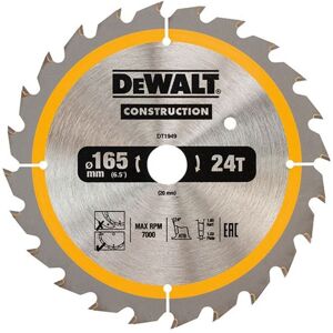 Dewalt Cordless Construction Trim Saw Blade 165 x 20Mm x 24T Dewalt Cordless Construction Trim Saw Blade 165 x 20Mm x 24T
