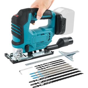 COOCHEER Cordless jigsaw, compatible with Makita 18V 500W batteries. Brushless motor, 3300 rpm, 45° bevel cut with jigsaw blades. COOCHEER Cordless jigsaw, compatible with Makita 18V 500W batteries. Brushless motor, 3300 rpm, 45° bevel cut with jigsaw blades.