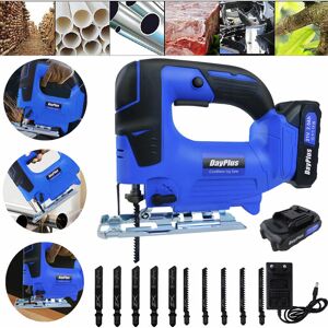 Briefness - Cordless Jigsaw, Electric Cordless Jigsaw Tool with 2.0Ah Li-ion Battery, 2600SPM, 26mm Stroke Length, 10Pcs Blades, Angled Cut ㊣ 45 ~, Briefness - Cordless Jigsaw, Electric Cordless Jigsaw Tool with 2.0Ah Li-ion Battery, 2600SPM, 26mm Stroke Length, 10Pcs Blades, Angled Cut ㊣ 45 ~,