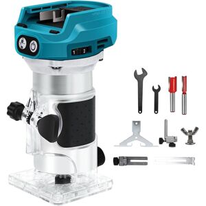 CATHERINE Cordless router compatible with Makita 18V battery, 1300W, one-handed operation, 6 speeds, 28,000 rpm, ideal for woodworking (battery not included) CATHERINE Cordless router compatible with Makita 18V battery, 1300W, one-handed operation, 6 speeds, 28,000 rpm, ideal for woodworking (battery not included)