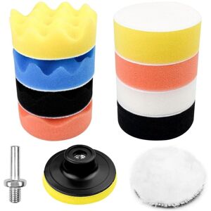 CSPARKV 11 Pieces Polishing Sponge, 80mm Lambswool Polishing Pad, Self-Grip Car Polishing Pad, Polishing Disc Adapter for Car Polishing Grinding Waxing CSPARKV 11 Pieces Polishing Sponge, 80mm Lambswool Polishing Pad, Self-Grip Car Polishing Pad, Polishing Disc Adapter for Car Polishing Grinding Waxing