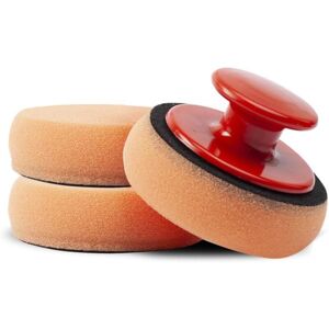 Csparkv - 3Pcs Polishing Sponge with Handle, Microfiber Wax Applicator for Cars Csparkv - 3Pcs Polishing Sponge with Handle, Microfiber Wax Applicator for Cars