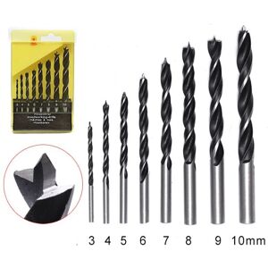 Csparkv - 8pcs Wood Drill Bit Set 3mm, 4mm, 5mm, 6mm, 7mm, 8mm, 9mm, 10mm Csparkv - 8pcs Wood Drill Bit Set 3mm, 4mm, 5mm, 6mm, 7mm, 8mm, 9mm, 10mm