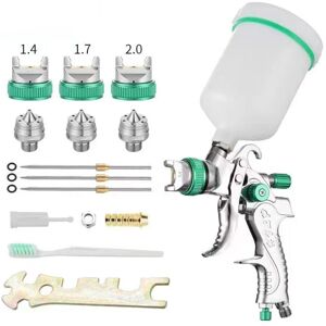 Csparkv - Professional High Pressure Paint Spray Gun Air Gun Kit Gravity Feed hvlp Pneumatic Paint Gun 600CC 1.4MM/1.7MM/2.0MM 3 Size Nozzles Csparkv - Professional High Pressure Paint Spray Gun Air Gun Kit Gravity Feed hvlp Pneumatic Paint Gun 600CC 1.4MM/1.7MM/2.0MM 3 Size Nozzles