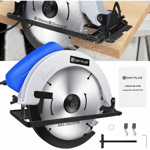 Dayplus - 185mm Circular Saw 230V with tct Blade 1650W 0-45° Scale Heavy Duty Dayplus - 185mm Circular Saw 230V with tct Blade 1650W 0-45° Scale Heavy Duty