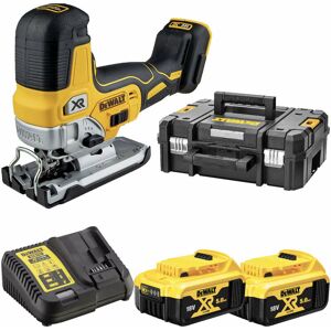 DeWALT DCS335P2 Cordless 18V XR Brushless Grip Jigsaw With 2x5Ah Batts, Charger And Case DeWALT DCS335P2 Cordless 18V XR Brushless Grip Jigsaw With 2x5Ah Batts, Charger And Case