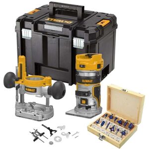 Dewalt - DCW604NT 18v xr Brushless Laminate Trimmer 1/4'' Router + Plunge Base +Set Dewalt - DCW604NT 18v xr Brushless Laminate Trimmer 1/4'' Router + Plunge Base +Set