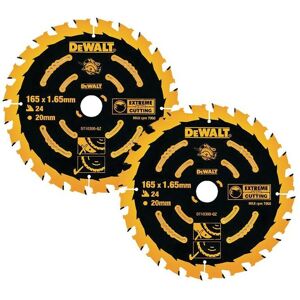 Dewalt - DT10300 2 x Circular Saw Blades 165 x 20 x 24T Extreme Framing DWE550 Dewalt - DT10300 2 x Circular Saw Blades 165 x 20 x 24T Extreme Framing DWE550