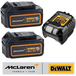 Dewalt - McLaren F1 DCB184 m Twin Pack 18v 5.0Ah Li-Ion Battery xr + Charger Set Dewalt - McLaren F1 DCB184 m Twin Pack 18v 5.0Ah Li-Ion Battery xr + Charger Set