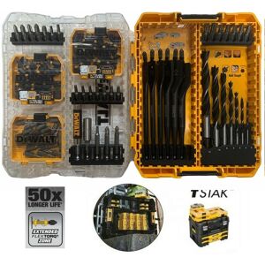 Dewalt - Toughcase Extreme Torsion 107 Screwdriver Flat Spade Brad Point Bit Set Dewalt - Toughcase Extreme Torsion 107 Screwdriver Flat Spade Brad Point Bit Set