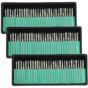 MEMKEY 90pcs 1/8' (3mm) Diamond Burrs Drill Bits Glass Metal Gemstone for Dremel Grinding Rotary Tool MEMKEY 90pcs 1/8' (3mm) Diamond Burrs Drill Bits Glass Metal Gemstone for Dremel Grinding Rotary Tool