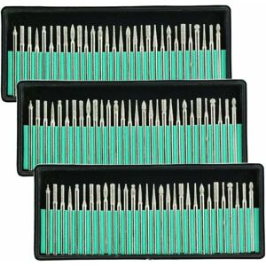 HOOPZI Diamond Burr Bits Drill Glass Metal Gemstone for Grinding Rotary Tool, 90 Pcs 1/8-inch (3 mm) HOOPZI Diamond Burr Bits Drill Glass Metal Gemstone for Grinding Rotary Tool, 90 Pcs 1/8-inch (3 mm)