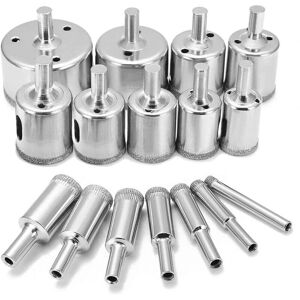 BEIJIYI Diamond Drill Bit, 6-50mm Glass Hole Saws for Diamond Coating, Carbon Steel for Glass, Ceramic, Porcelain, Ceramic Tile, Marble (16 Pieces) BEIJIYI Diamond Drill Bit, 6-50mm Glass Hole Saws for Diamond Coating, Carbon Steel for Glass, Ceramic, Porcelain, Ceramic Tile, Marble (16 Pieces)