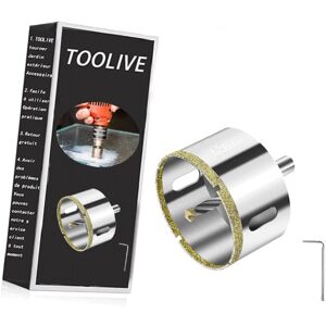 TOOLIVE Diamond Drill Bit, 68mm Drill with Center Guide Bit, Glass Hole Saw Core Drill Bit with Diamond Surface Coating, for TOOLIVE Diamond Drill Bit, 68mm Drill with Center Guide Bit, Glass Hole Saw Core Drill Bit with Diamond Surface Coating, for