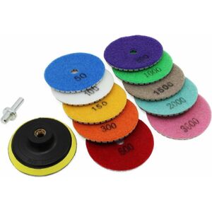 DEWDAT Diamond Wet Polishing Wheel Polishing Pad Set for Granite Concrete Stone Ceramic 11 Pieces (3inch) DEWDAT Diamond Wet Polishing Wheel Polishing Pad Set for Granite Concrete Stone Ceramic 11 Pieces (3inch)