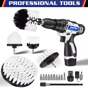 Briefness - Drill Brush Tool Power Scrubber Drill Attachments For Carpet Tile Grout Cleaning 2xBattery Briefness - Drill Brush Tool Power Scrubber Drill Attachments For Carpet Tile Grout Cleaning 2xBattery