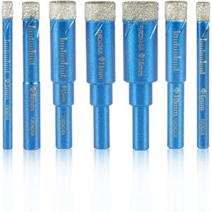 Jusch - dry diamond hole saw drills 5/6/8/10/12/14/16 mm, wax cooled, for the hardest glass, porcelain, tiles, ceramics, granite and marble Jusch - dry diamond hole saw drills 5/6/8/10/12/14/16 mm, wax cooled, for the hardest glass, porcelain, tiles, ceramics, granite and marble