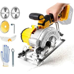 COOCHEER DW 18V/20V cordless circular saw, 6200 rpm, 3 x 125 mm saw blades, 32 mm cutting depth COOCHEER DW 18V/20V cordless circular saw, 6200 rpm, 3 x 125 mm saw blades, 32 mm cutting depth