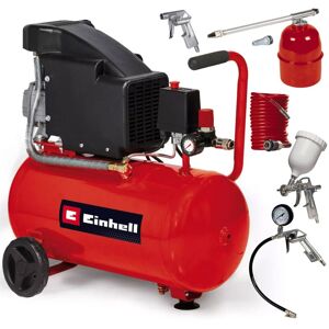 Einhell - 24L Air Compressor 8 Bar Electric 1500W tc-ac 190/24/8 Corded + 5PC Set Einhell - 24L Air Compressor 8 Bar Electric 1500W tc-ac 190/24/8 Corded + 5PC Set