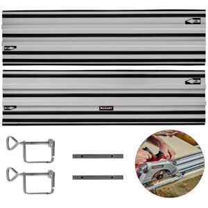 Einhell - Aluminium Guide Rails 1000mm With 2 Connector Bars 2 Clamps EINPSGR1MX2 Einhell - Aluminium Guide Rails 1000mm With 2 Connector Bars 2 Clamps EINPSGR1MX2