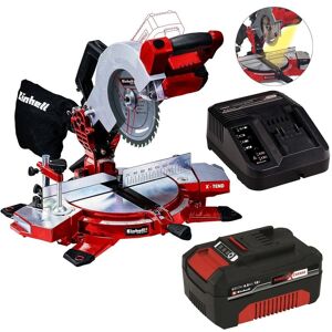 Einhell - Cordless 18v Mitre Saw 210mm Power X-Change te-ms 18/210 1 x 4ah Battery Einhell - Cordless 18v Mitre Saw 210mm Power X-Change te-ms 18/210 1 x 4ah Battery