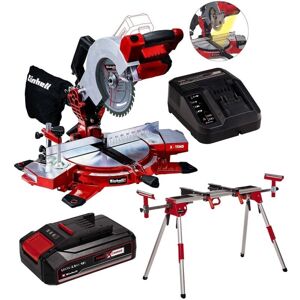 Einhell Cordless 18v Mitre Saw 210mm X-Change 18/210 1 x 2.5ah + Leg Stand Einhell Cordless 18v Mitre Saw 210mm X-Change 18/210 1 x 2.5ah + Leg Stand
