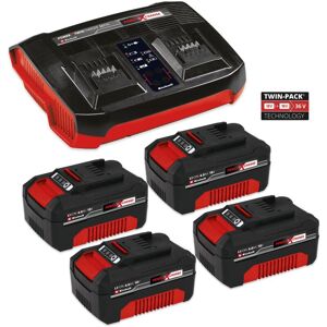 Einhell Twin 18v 36v Power X-Change Starter Kit 4x 4.0Ah Battery + Twin Charger Einhell Twin 18v 36v Power X-Change Starter Kit 4x 4.0Ah Battery + Twin Charger