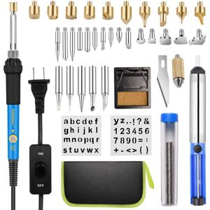 Odipie - Engraver and Precision Tool, Pyrography Set, 54-Piece, Wood Pyrography, 60 w, Temperature Adjustable from 200 to 450 °c - for Wood, Leather, Odipie - Engraver and Precision Tool, Pyrography Set, 54-Piece, Wood Pyrography, 60 w, Temperature Adjustable from 200 to 450 °c - for Wood, Leather,