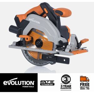 Evolution Power Tools - Evolution Cordless R165CCS-Li Circular Saw 18v Li-Ion ext Inc Multi-Material Blade (Bare - No Battery & Charger) Evolution Power Tools - Evolution Cordless R165CCS-Li Circular Saw 18v Li-Ion ext Inc Multi-Material Blade (Bare - No Battery & Charger)