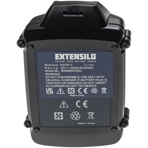 EXTENSILO 2x Battery Replacement for Rockwell RW9351.1 for Power Tools (2500 mAh, Li-Ion, 18 V) EXTENSILO 2x Battery Replacement for Rockwell RW9351.1 for Power Tools (2500 mAh, Li-Ion, 18 V)