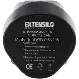 EXTENSILO Makita Battery - 2500mAh 10.8V Black EXTENSILO Makita Battery - 2500mAh 10.8V Black