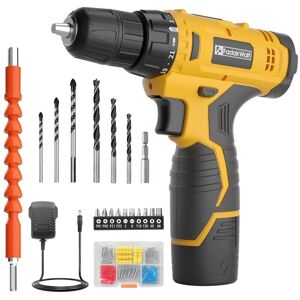 PULITUO FADAKWALT 118-Piece Pink 12V Cordless Drill Driver Set - Electric Drill Driver & Household Tool Kit with DIY Cordless Power Screwdriver, LED, and 180 PULITUO FADAKWALT 118-Piece Pink 12V Cordless Drill Driver Set - Electric Drill Driver & Household Tool Kit with DIY Cordless Power Screwdriver, LED, and 180