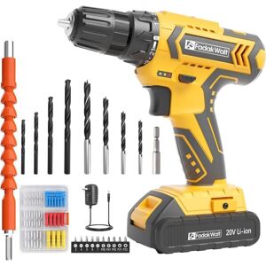 PULITUO FADAWALT Power Cordless Drill Driver, 20V CordlessDrill and Screwdriver Set, Green Electric Combi Drill Kit 21+1 Torque, DIY Accessory Set, 2 PULITUO FADAWALT Power Cordless Drill Driver, 20V CordlessDrill and Screwdriver Set, Green Electric Combi Drill Kit 21+1 Torque, DIY Accessory Set, 2