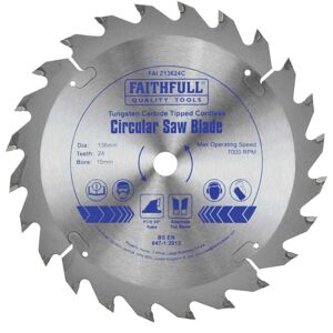 FAITHFULL Tct Cordless Trimsaw Blade 136 x 10Mm x 24T Pos FAITHFULL Tct Cordless Trimsaw Blade 136 x 10Mm x 24T Pos